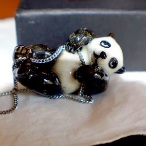 Panda necklace, And Mary Victoria & Albert Museum Shop, glass animal pendant